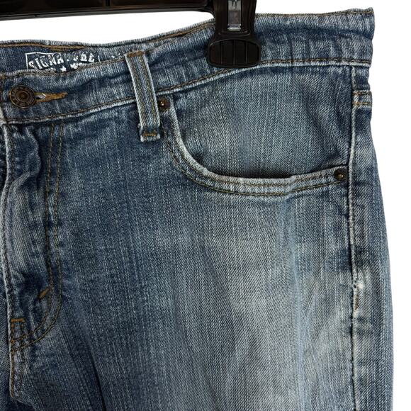 Signature by Levi Strauss & Co. Jeans Mens 34 X 34 Blue Denim Straight Zip Fly - Picture 8 of 16